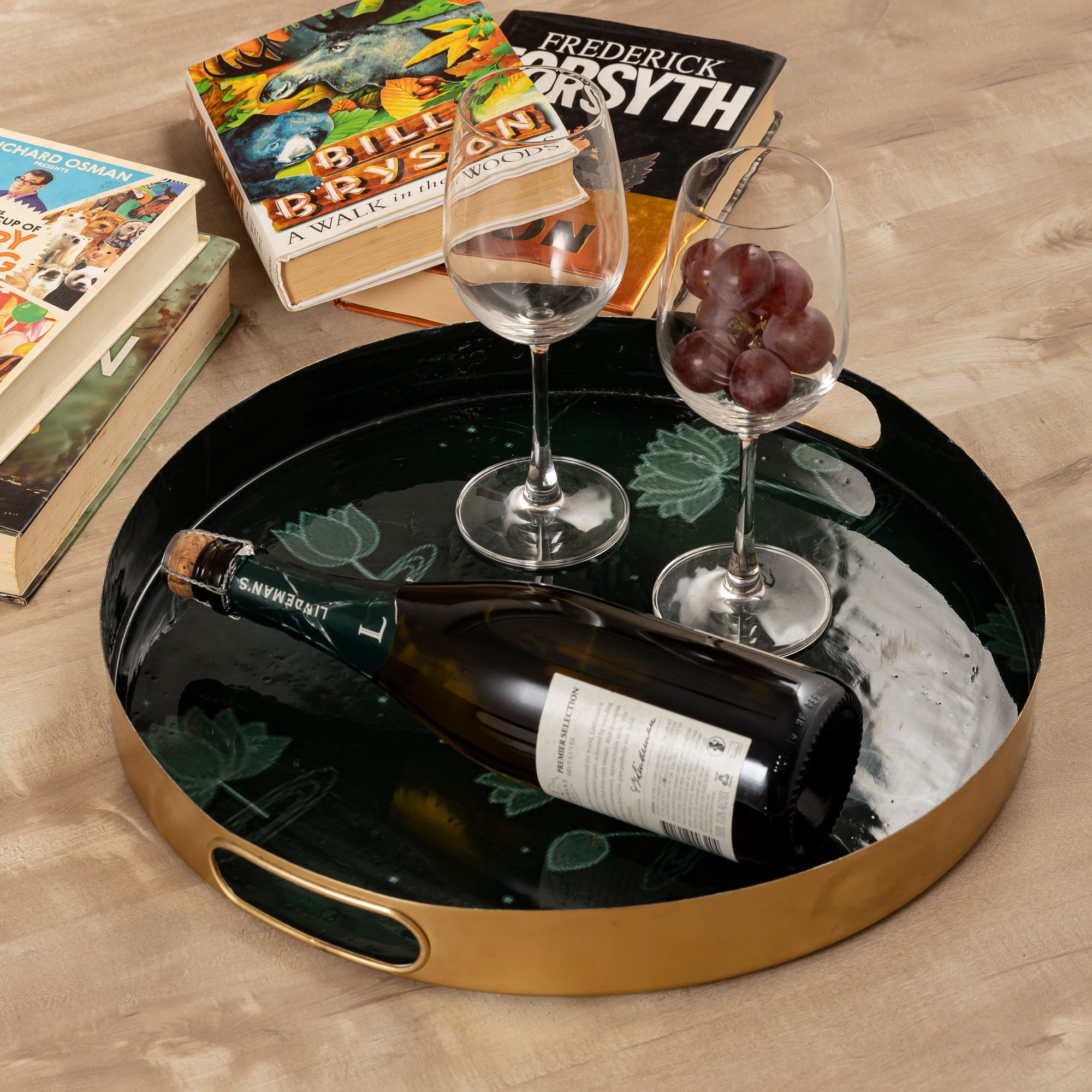 lotus print serving trays