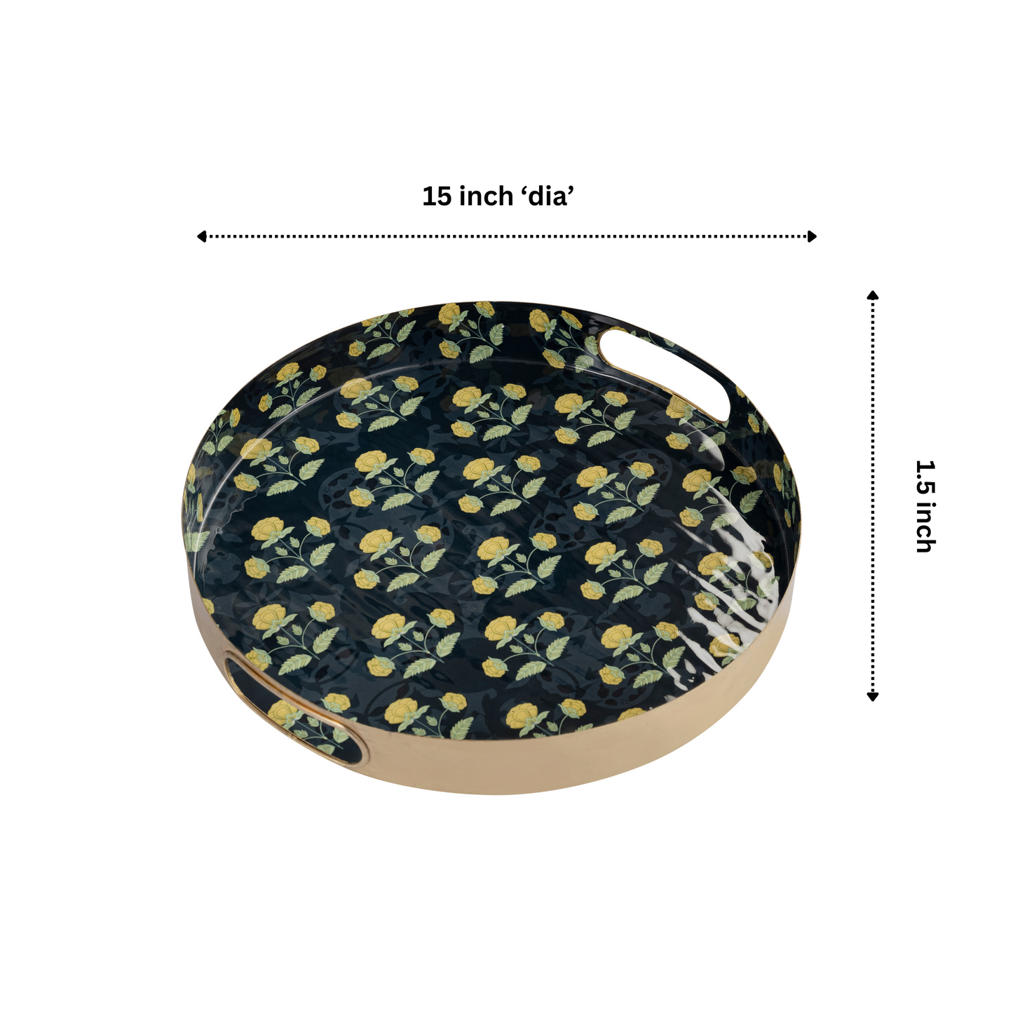 floral print serving trays