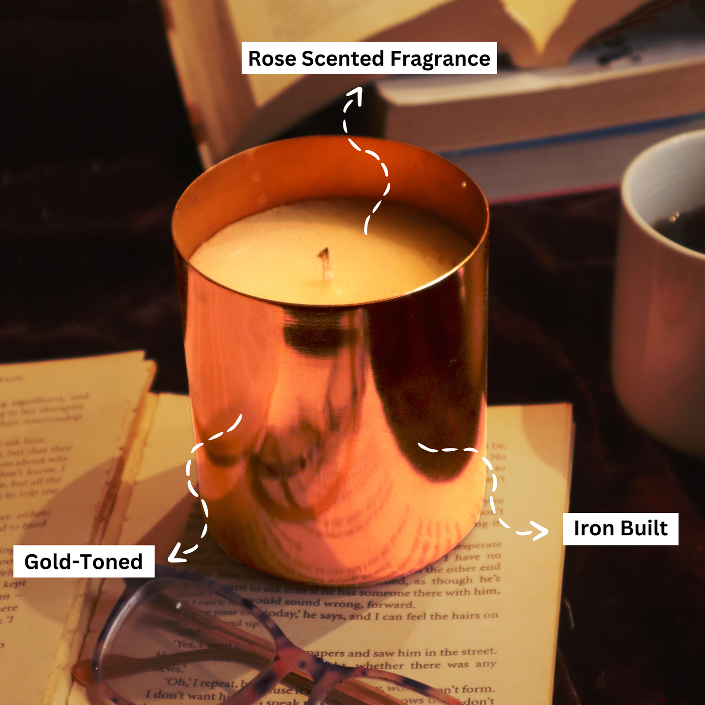 Rose Gold Vanilla Scented Candle