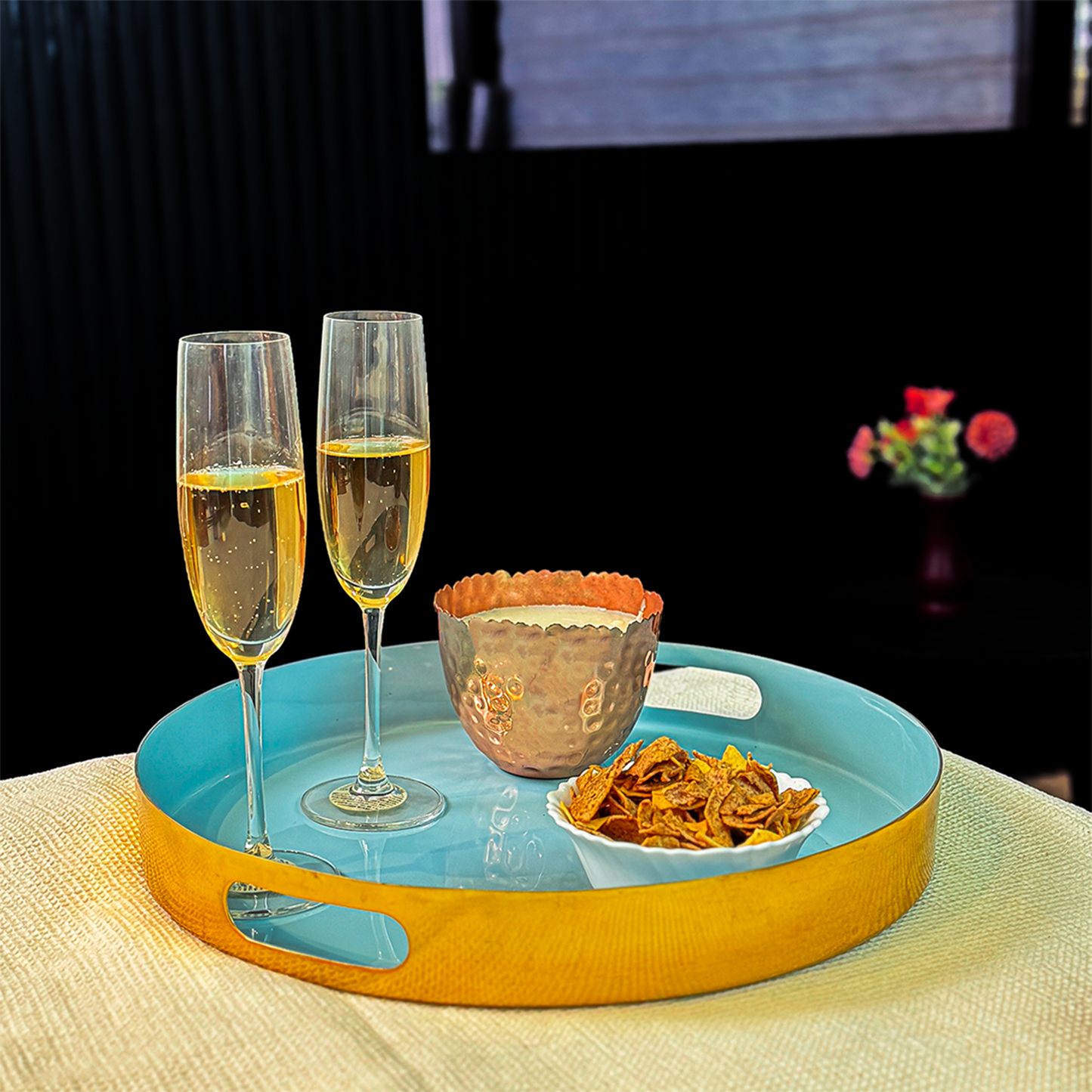 Pastel Blue Stainless Steel Tray