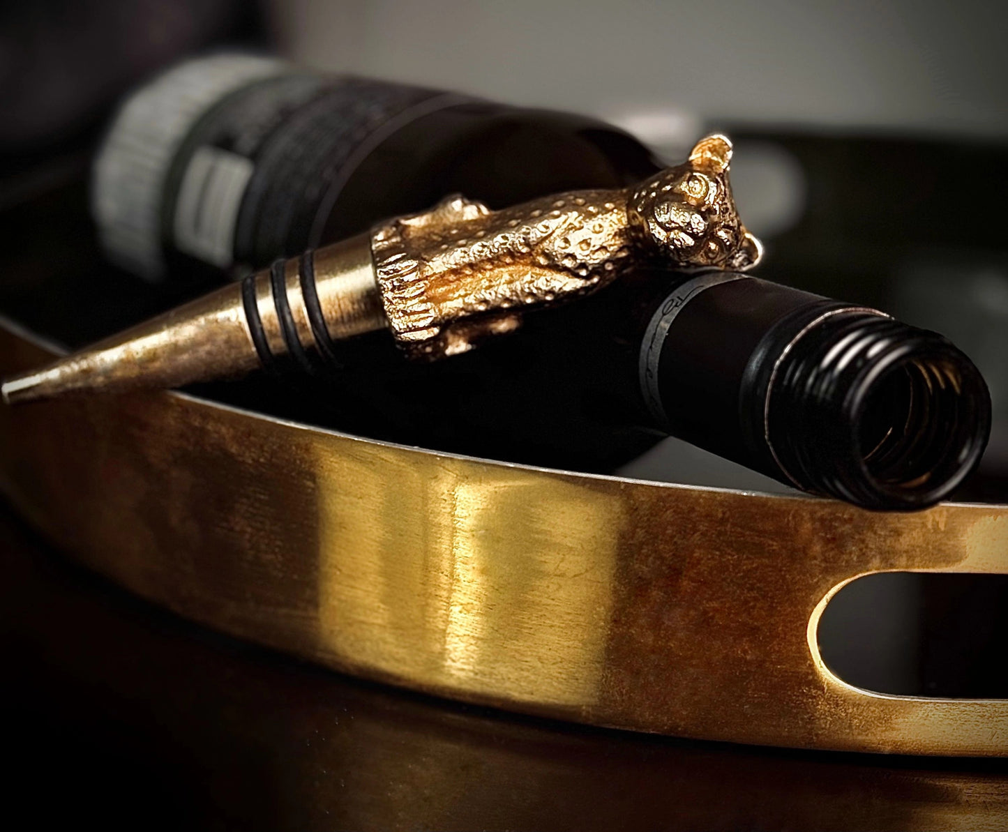 Gold Cheetah Handcrafted Wine Stopper