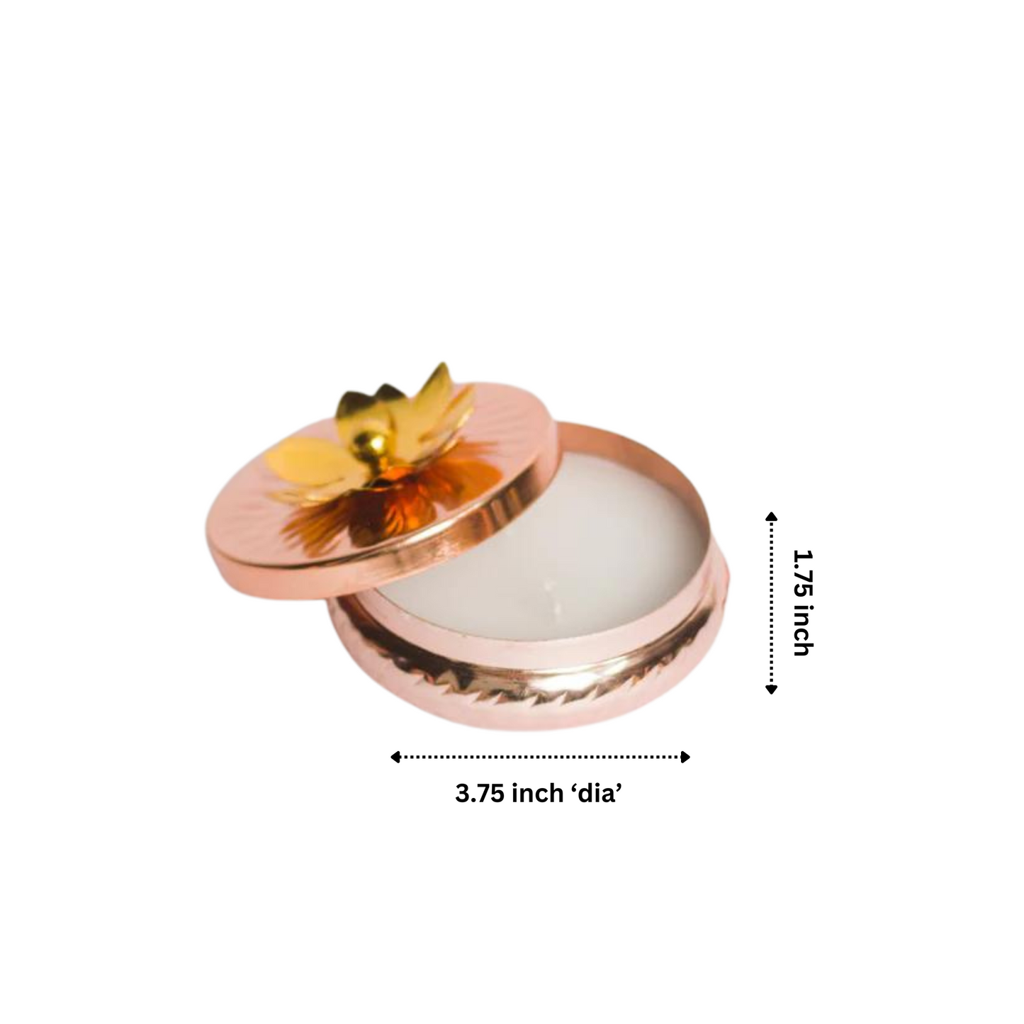Rose Gold Floral Scented Candle