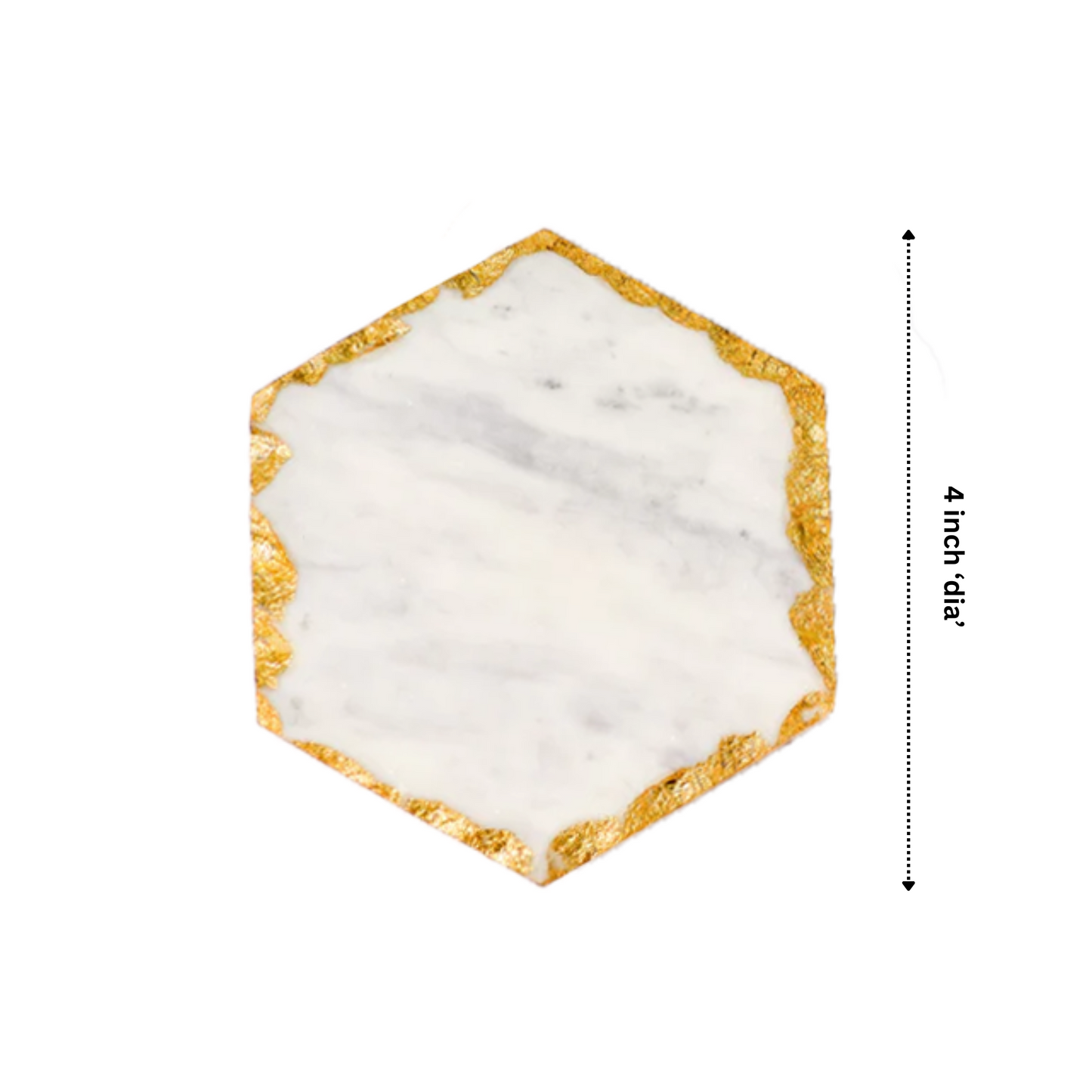 White Banswara Marble Coasters (Set of 4)