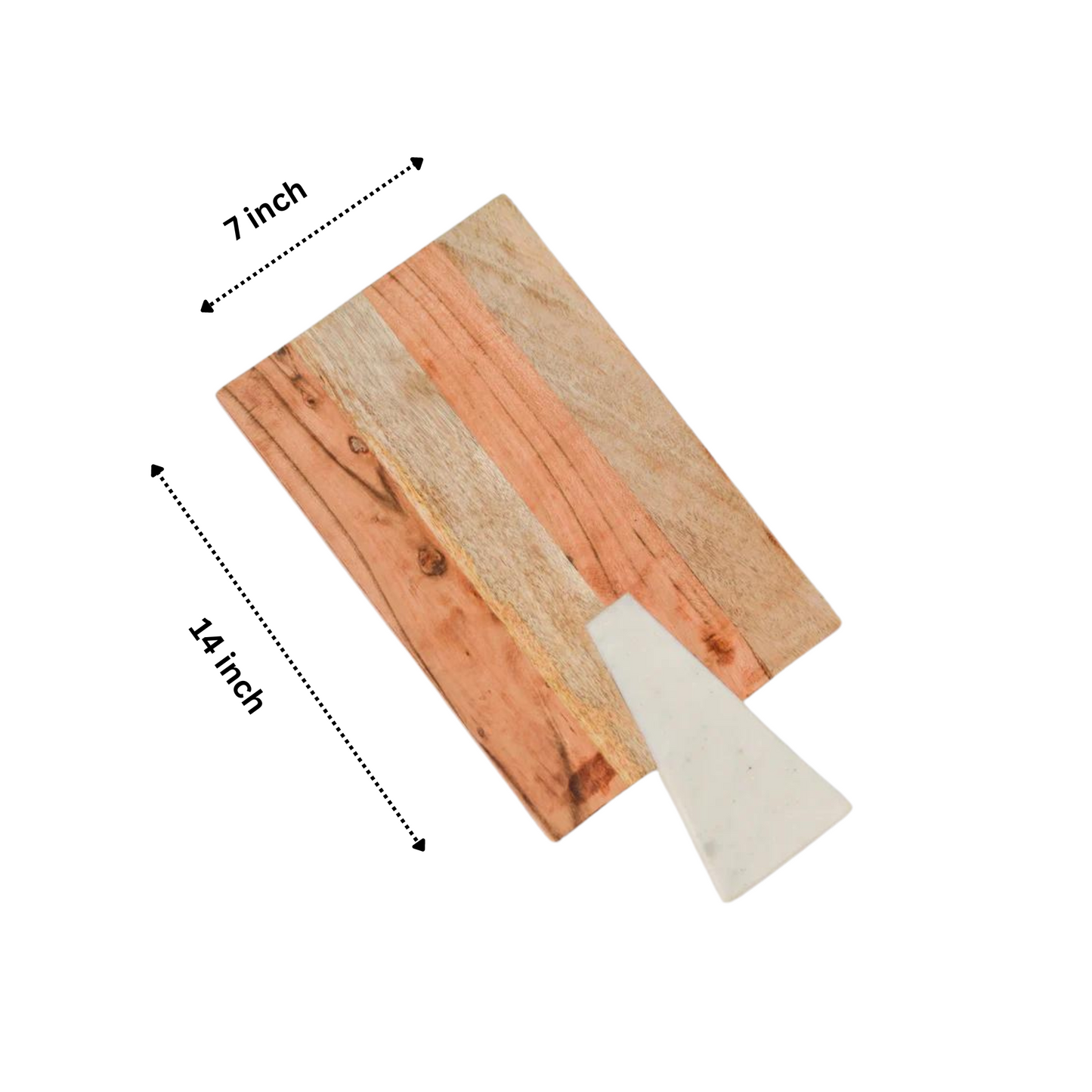 Brown Marble & Wood Cheese Platter