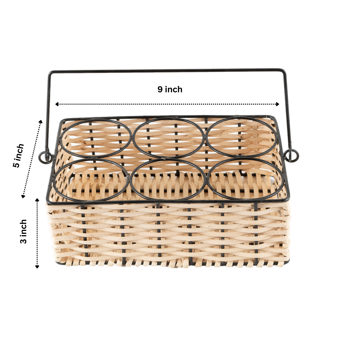 Brown Ratten Wire Handcrafted Chai Holder