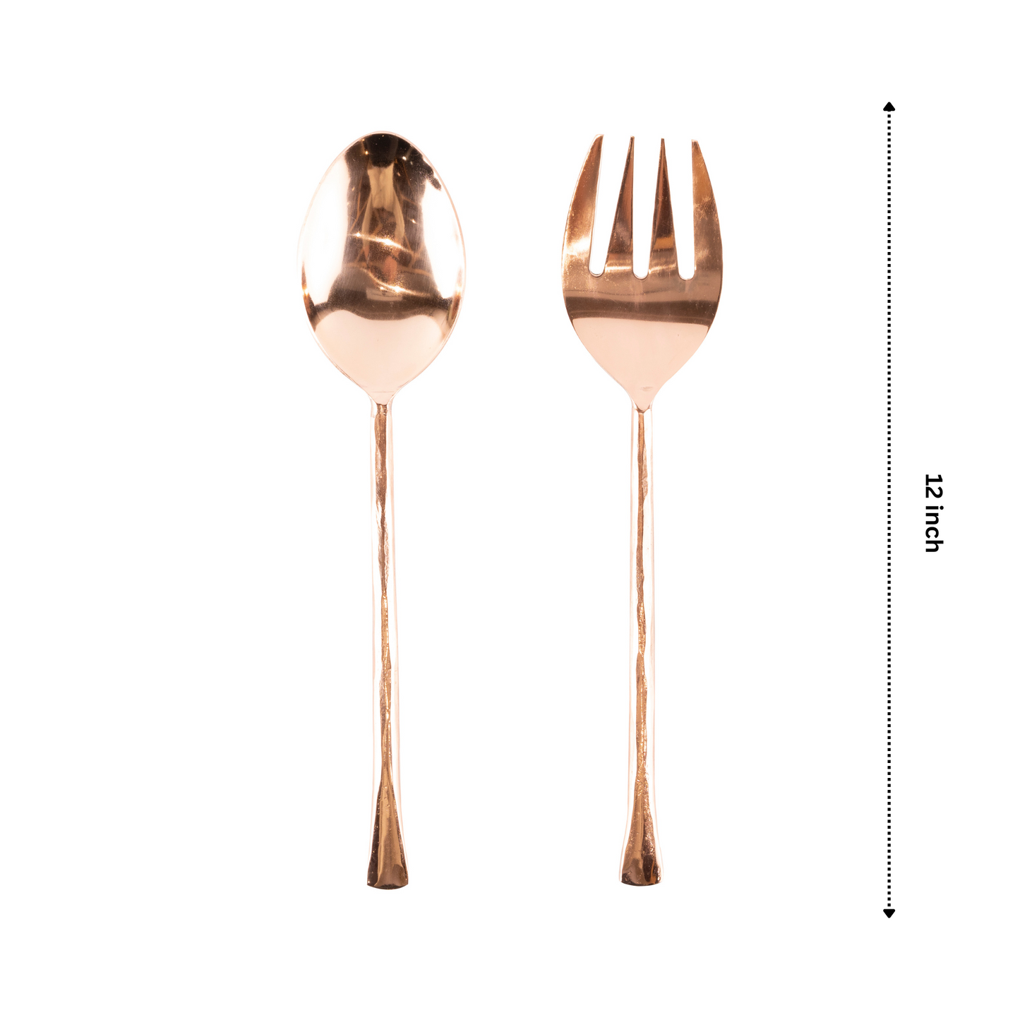 Brown Steel Solid Handcrafted Server Set