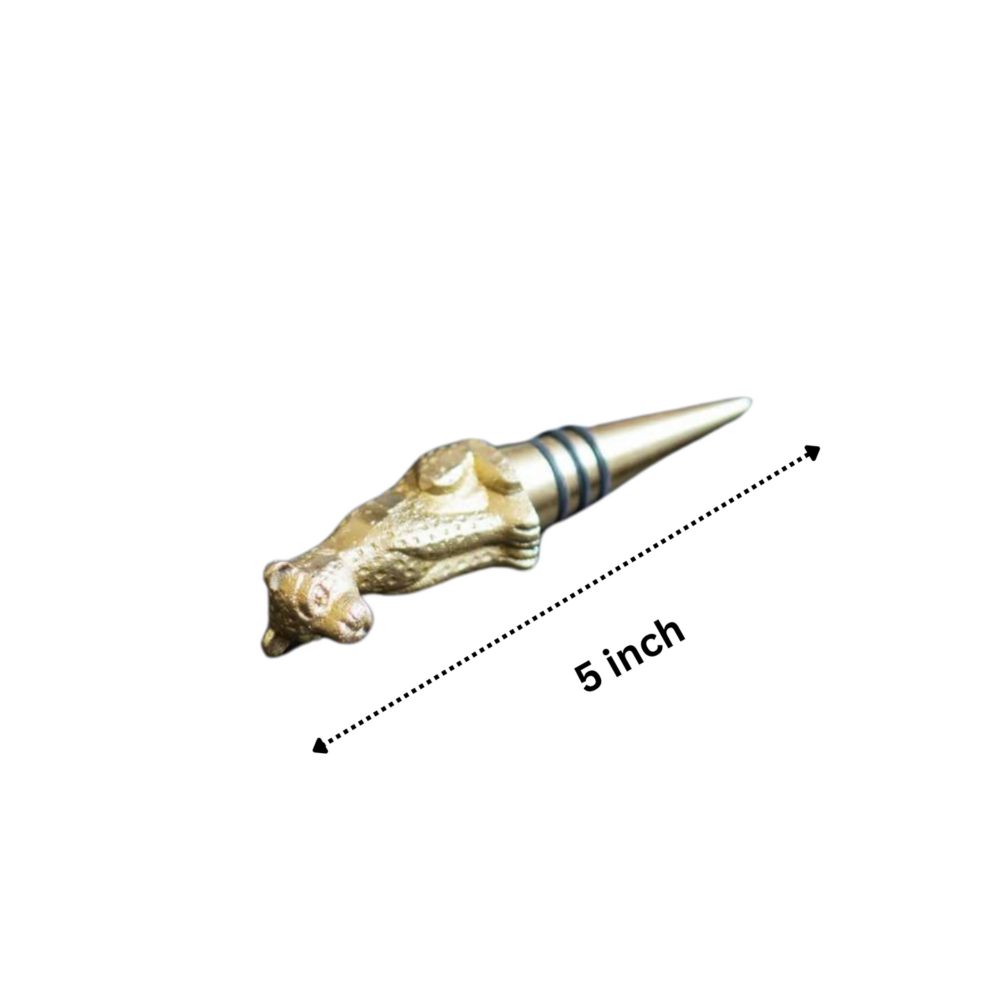 Gold Cheetah Handcrafted Wine Stopper