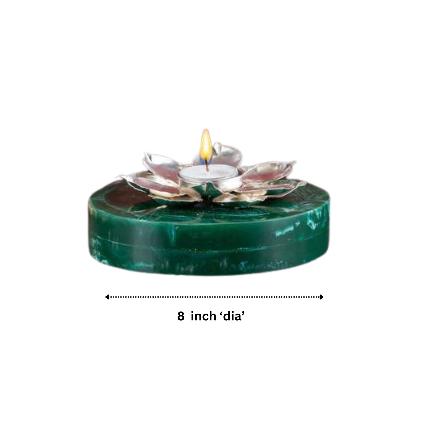 Green Resin Solid T-light Holder