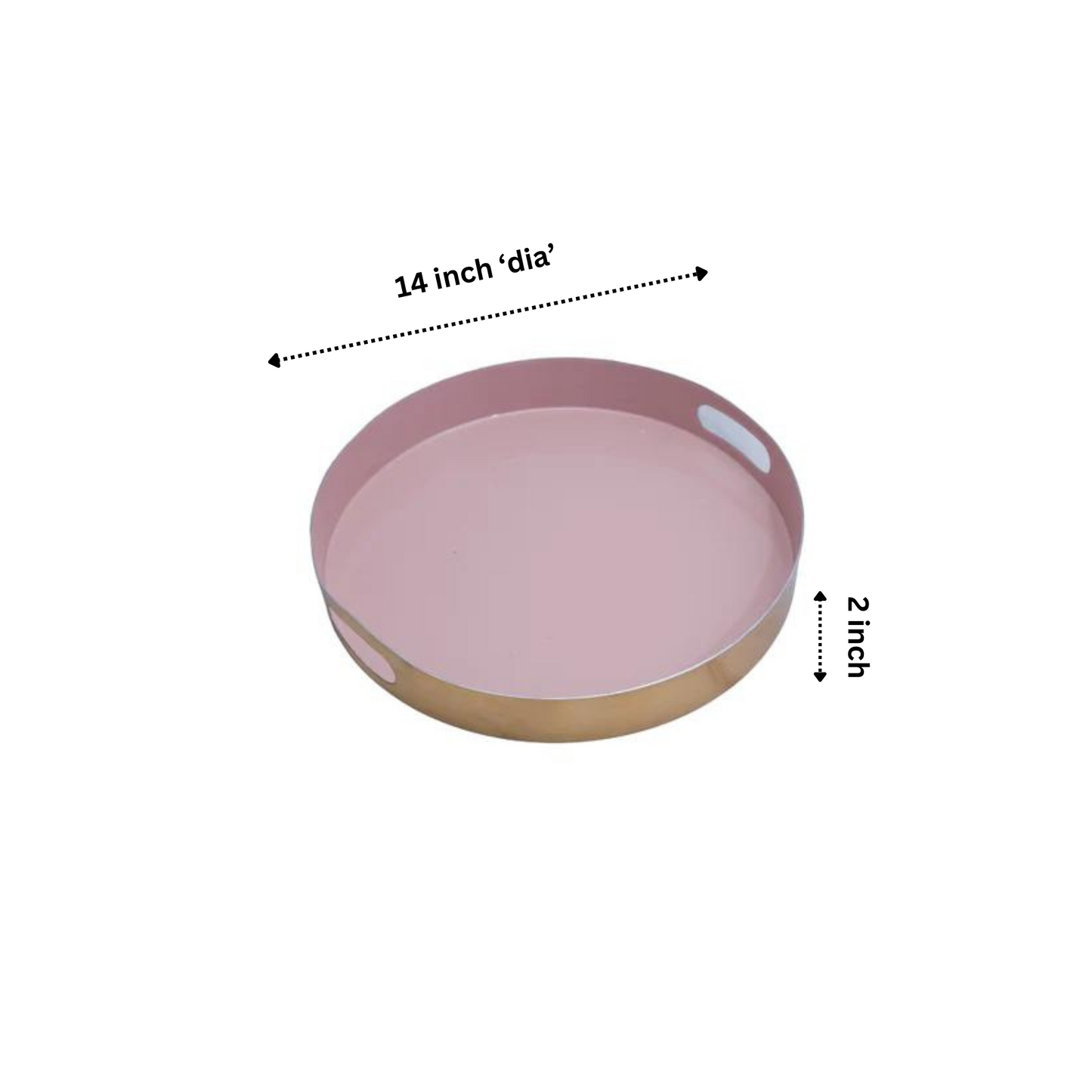Pastel Pink Stainless Steel Tray