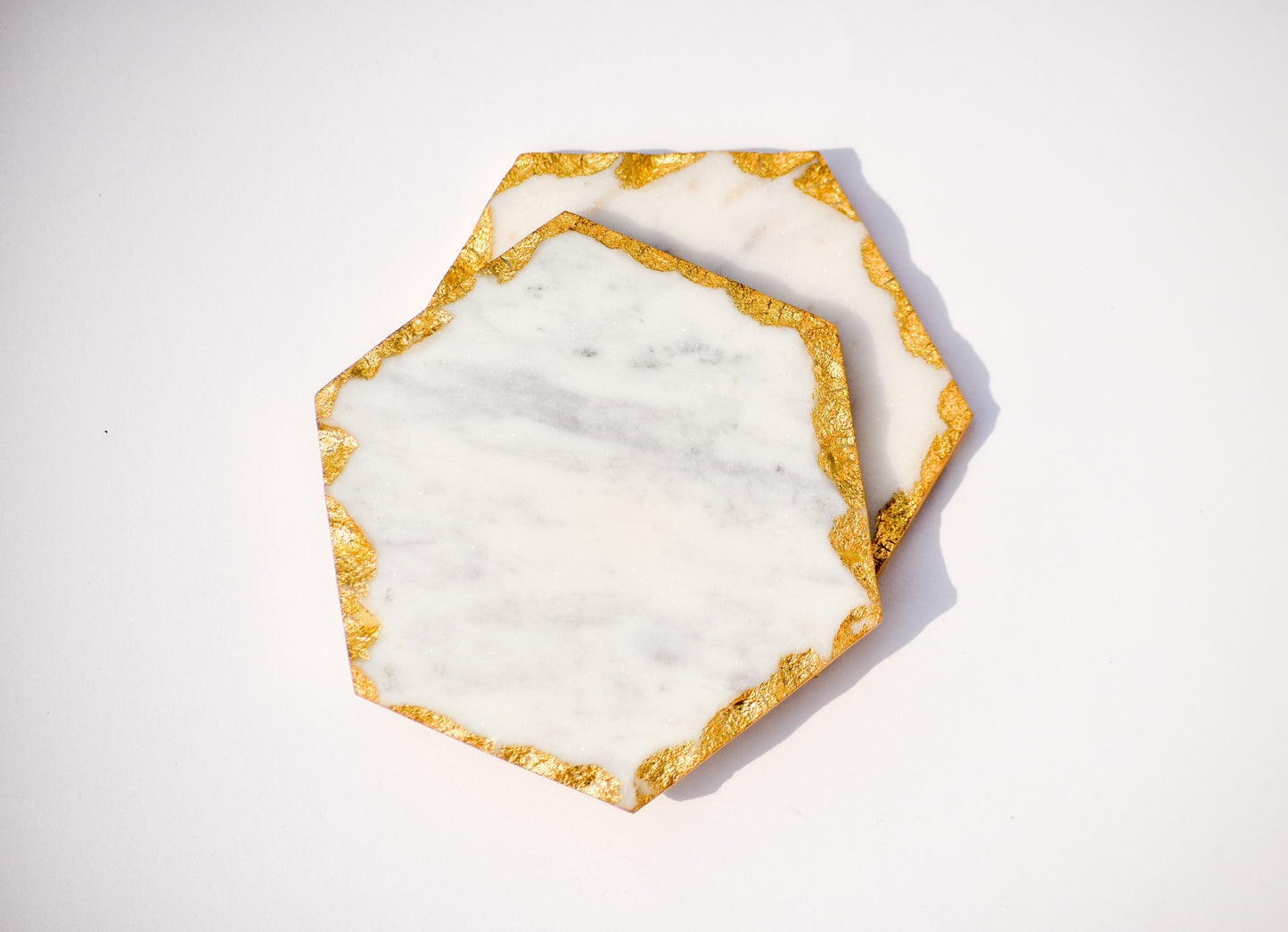 White Banswara Marble Coasters (Set of 4)
