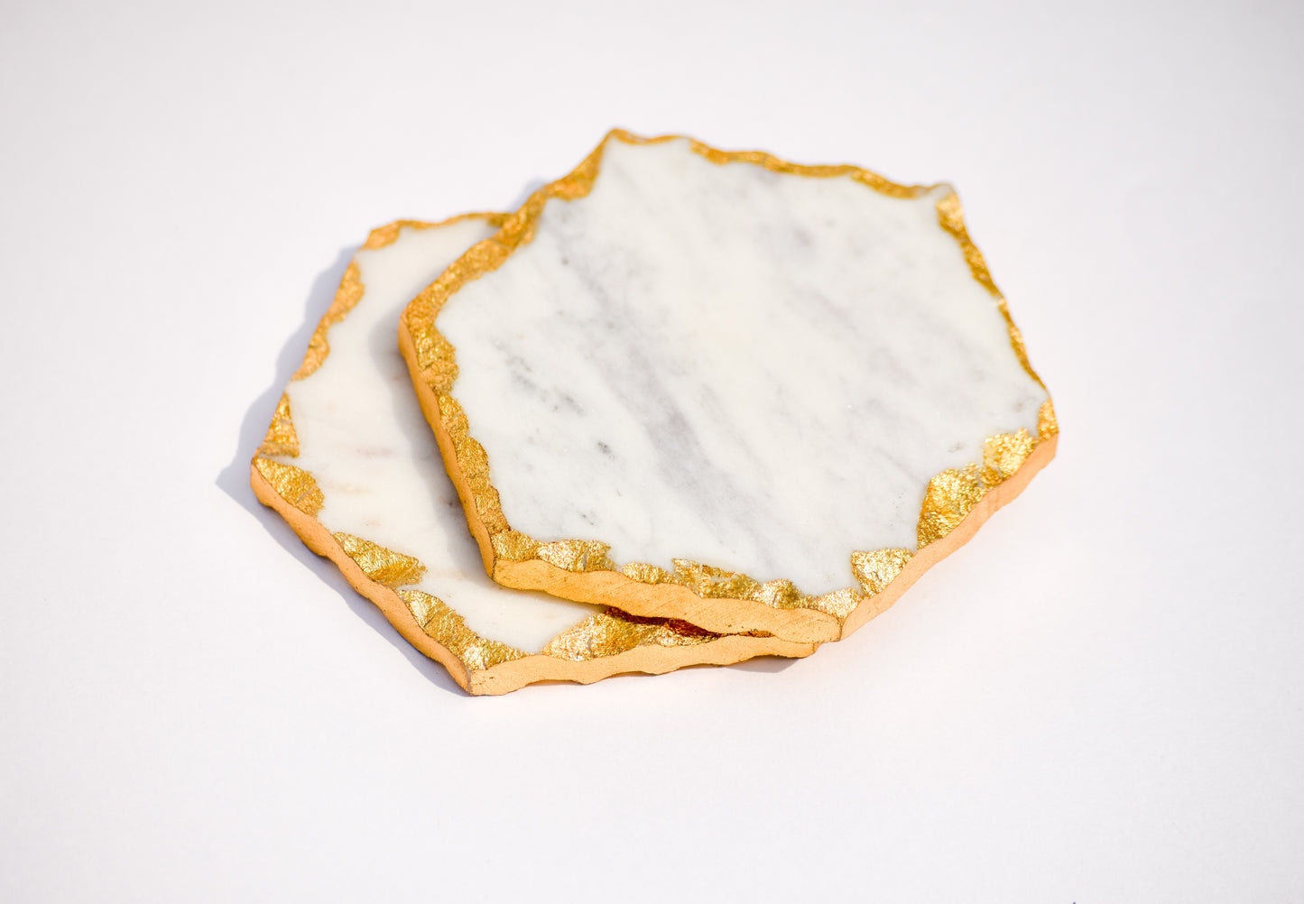 White Banswara Marble Coasters (Set of 4)