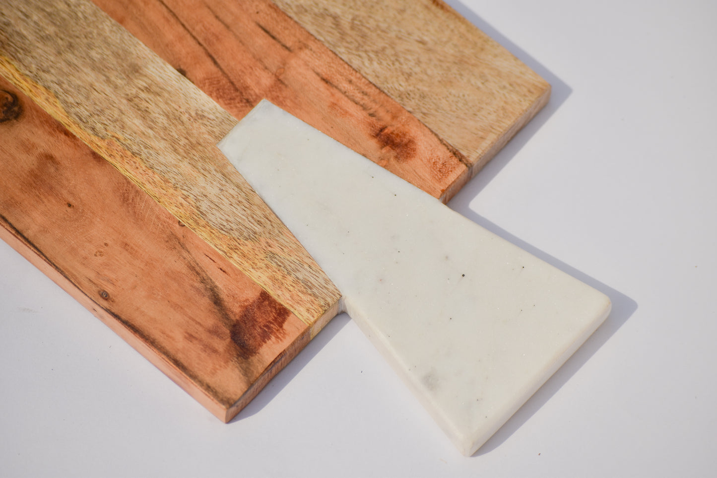 Brown Marble & Wood Cheese Platter