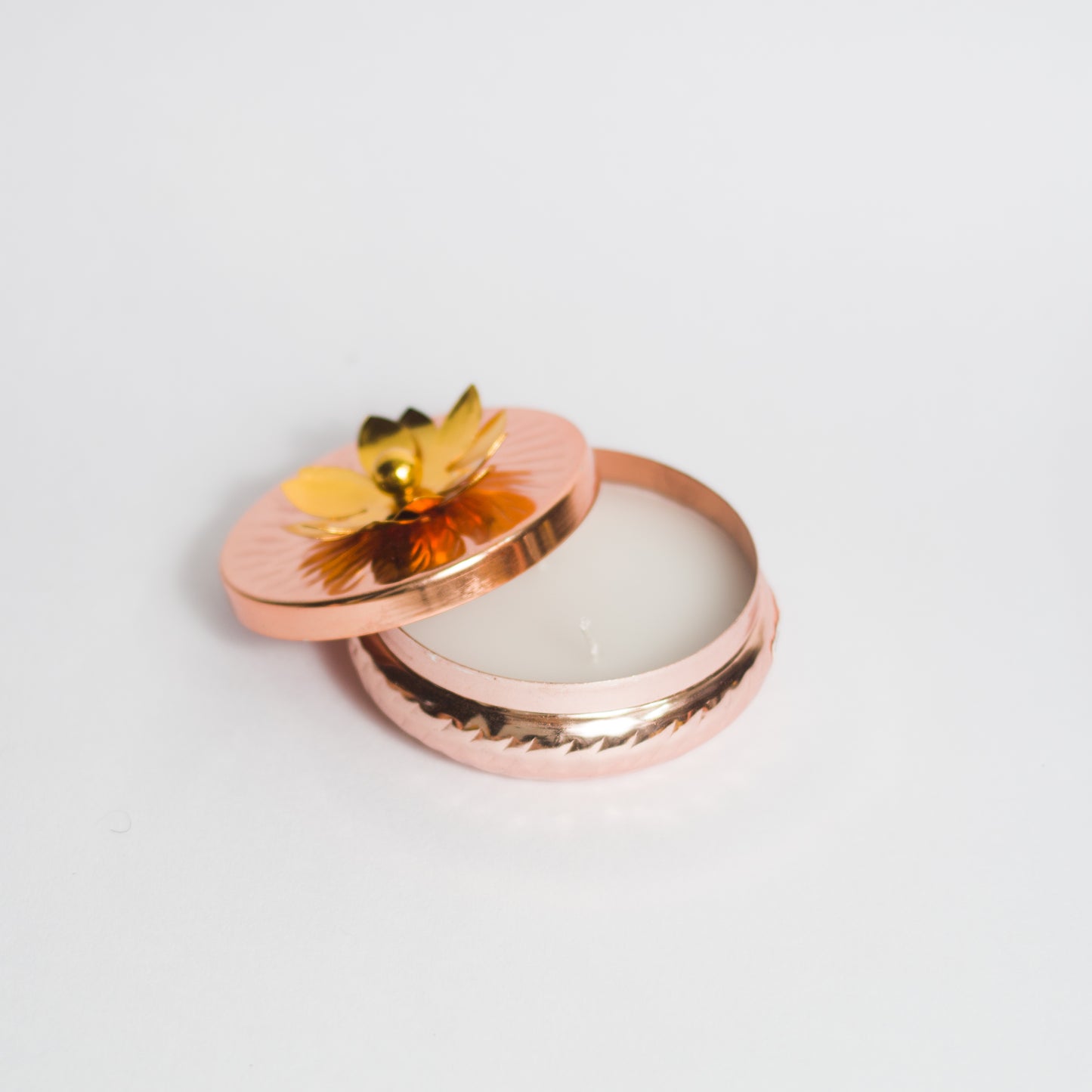 Rose Gold Floral Scented Candle