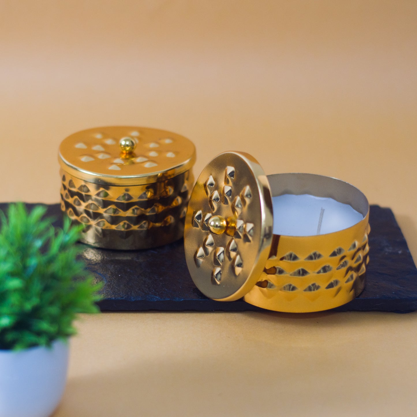 Rose Gold Lemon Grass Scented Candle