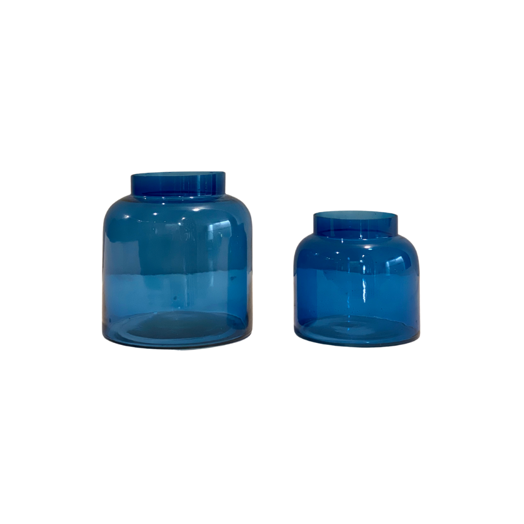 Cobalt Blue Glass Vase (Set of 2)