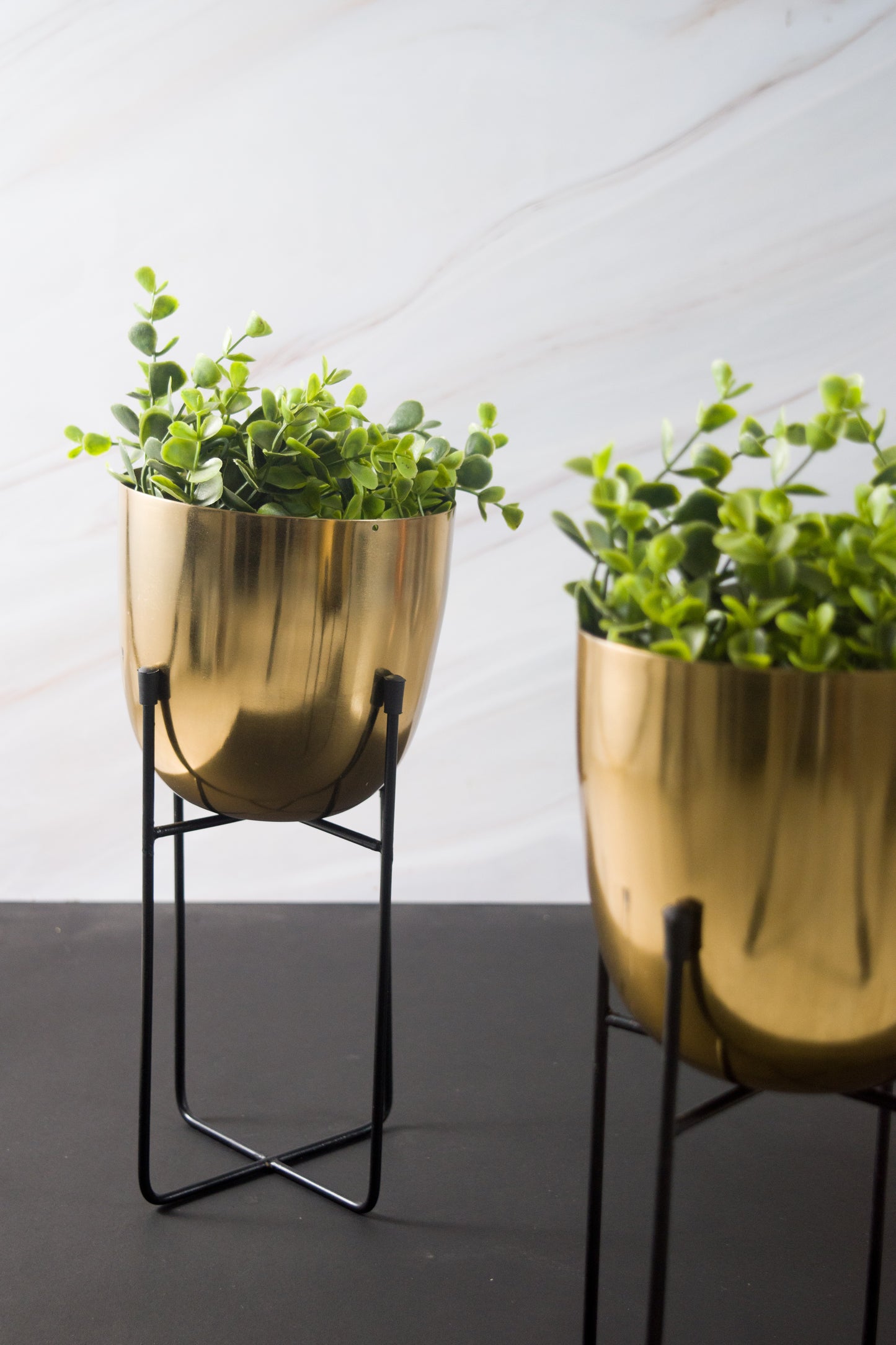 Gold Iron Planter (Set of 2)