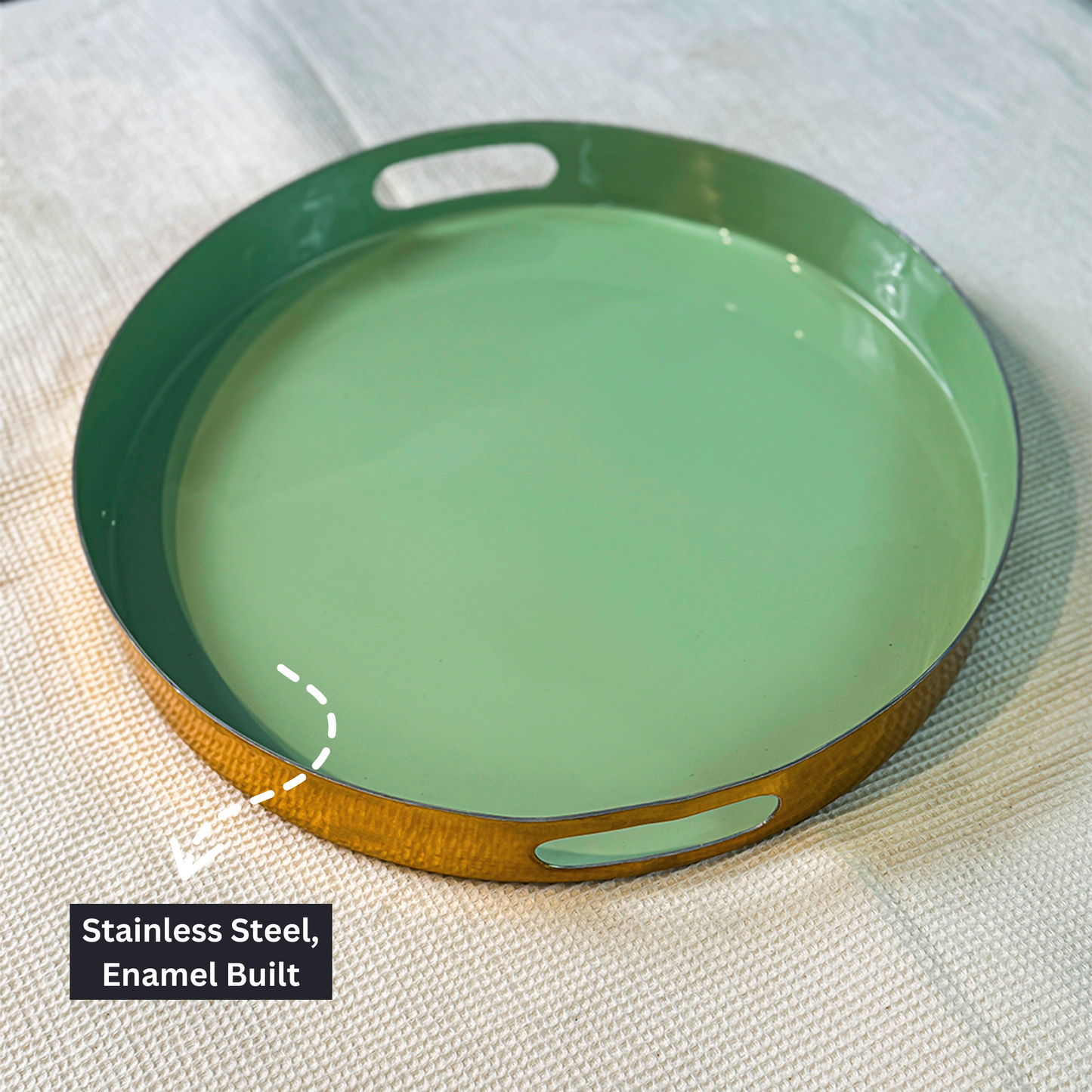 Pastel Green Stainless Steel Tray