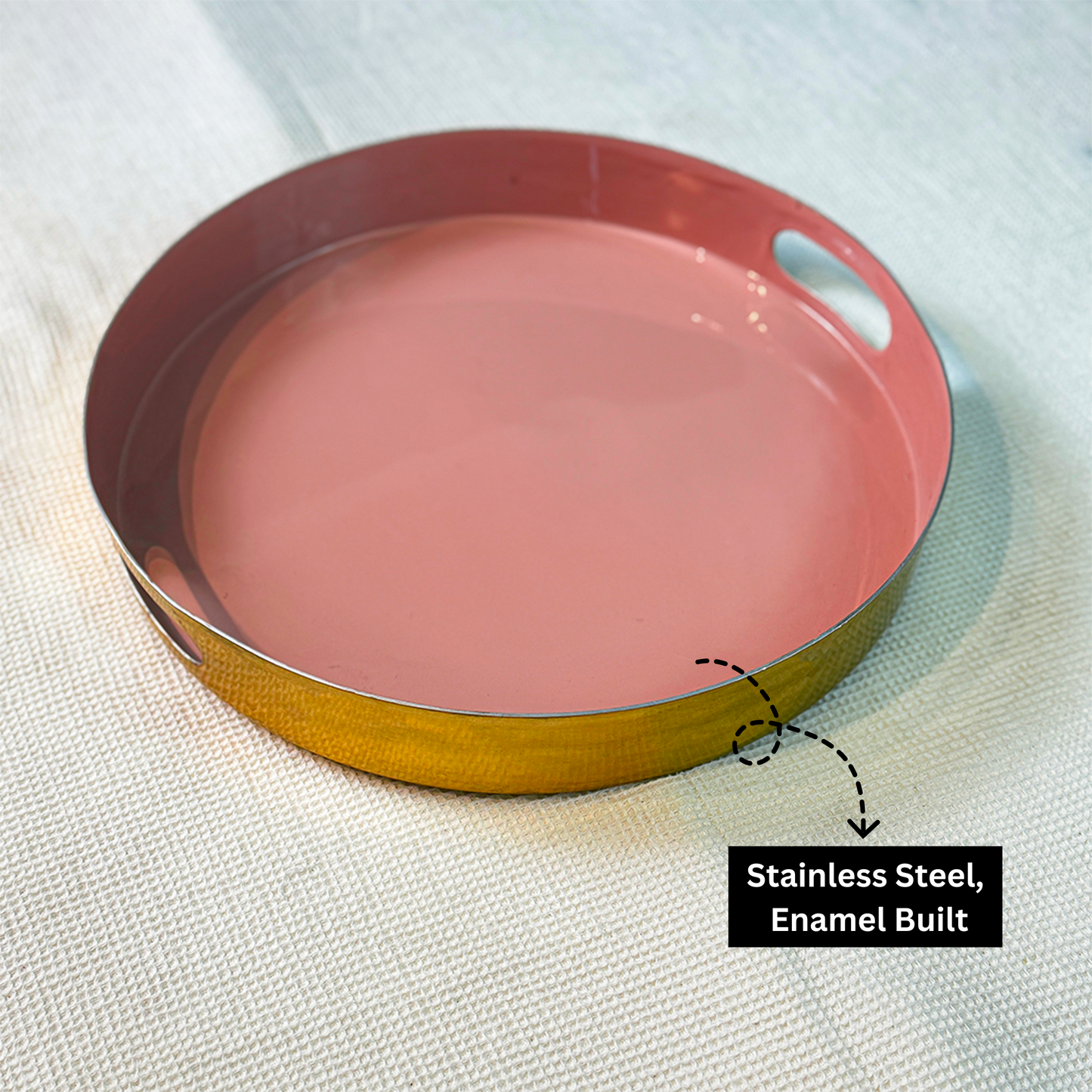 Pastel Pink Stainless Steel Tray