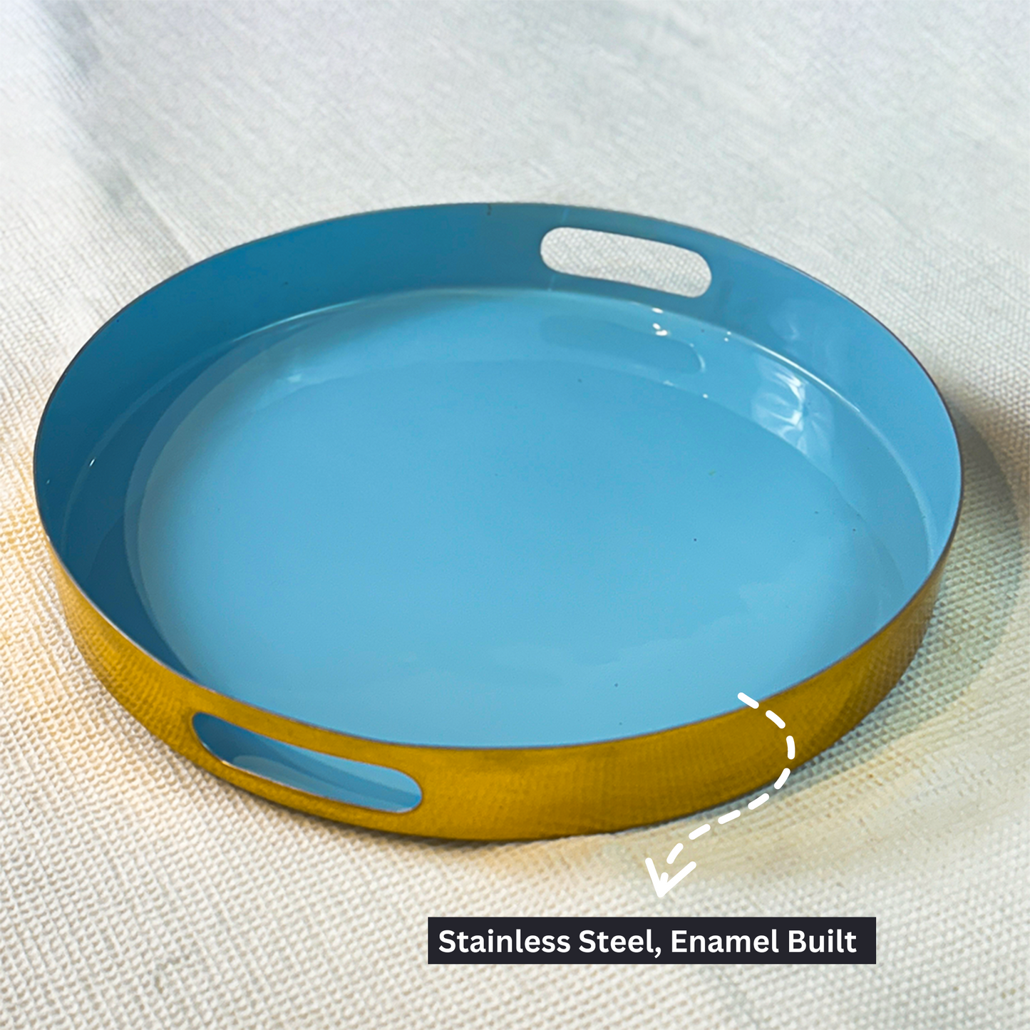 Pastel Blue Stainless Steel Tray