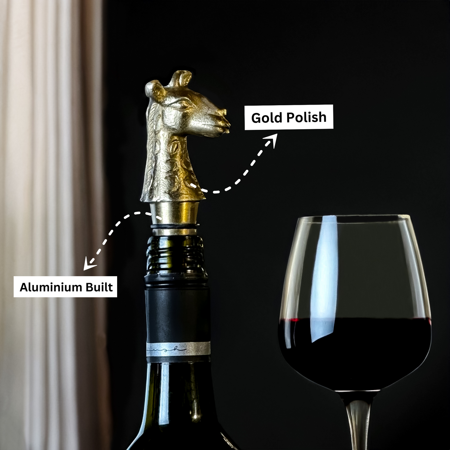 Gold Deer Handcrafted Wine Stopper