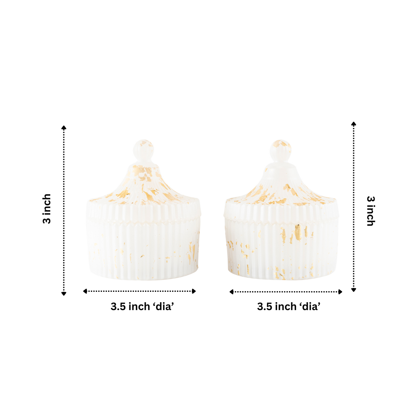 White Glass Abstract Pattern Candle