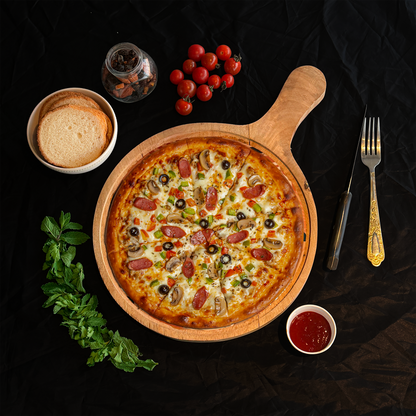 Tropical Leaf Print Pizza Platter