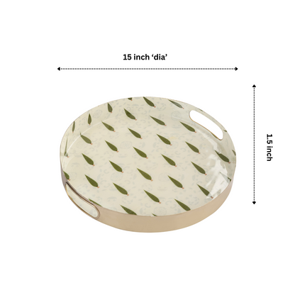 leaf print serving trays