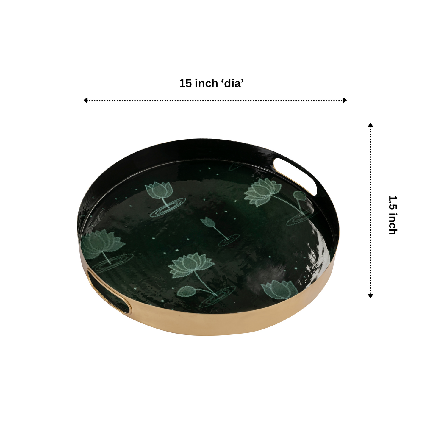 lotus print serving trays