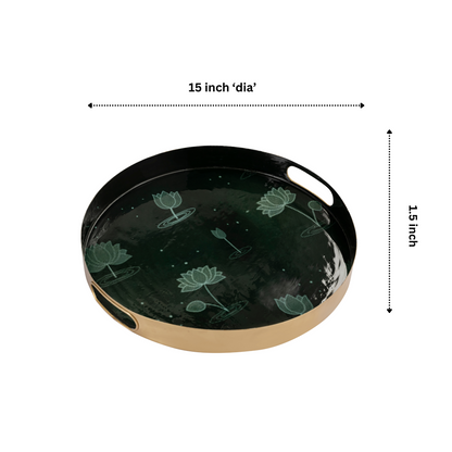 lotus print serving trays