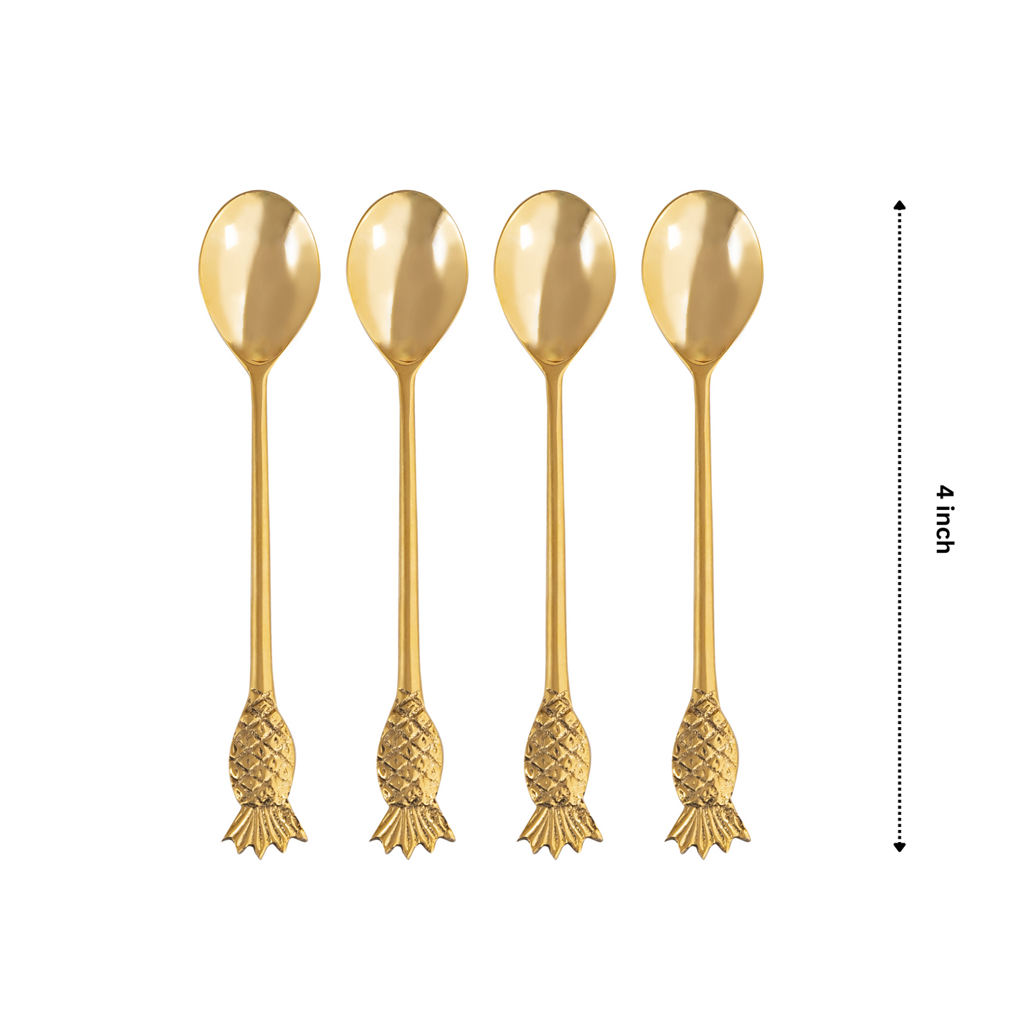 Pine apple Gold Dessert Spoon Set Of 4