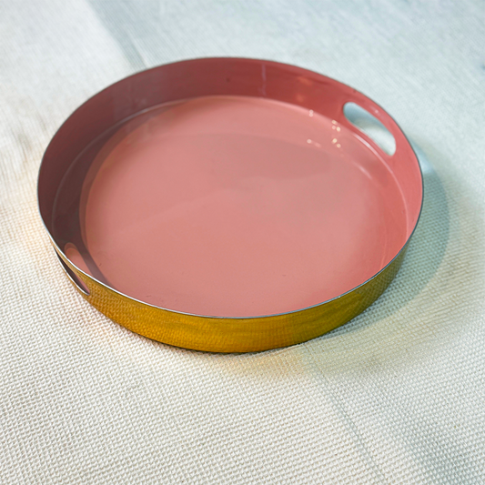 Pastel Pink Stainless Steel Tray