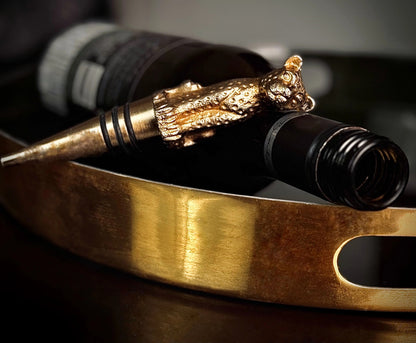 Gold Cheetah Handcrafted Wine Stopper