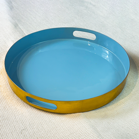 Pastel Blue Stainless Steel Tray