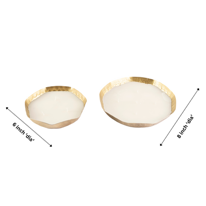 Gold Steel Floral Abstract Texture And Wax Frangrance Candle Set