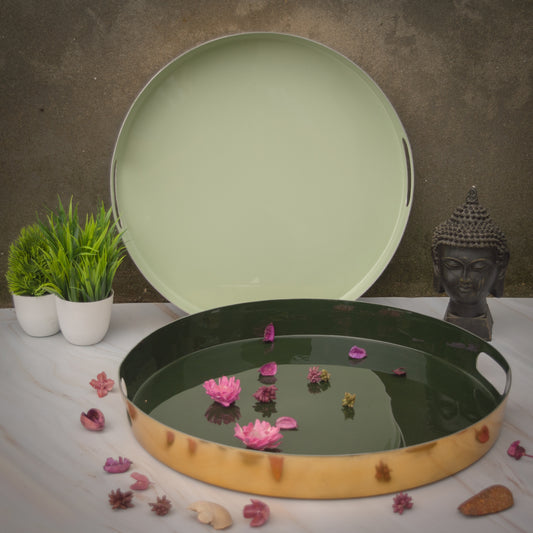 Bottle Green Stainless Steel Tray