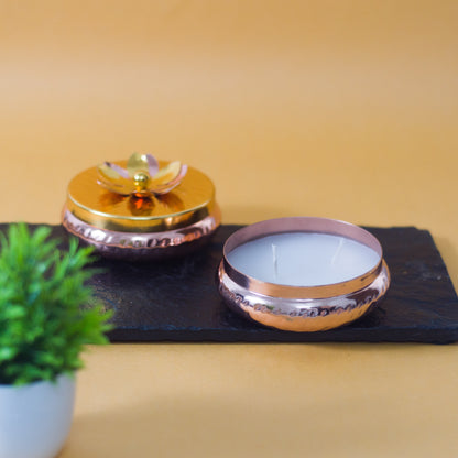 Rose Gold Floral Scented Candle