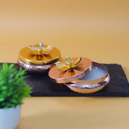Rose Gold Floral Scented Candle