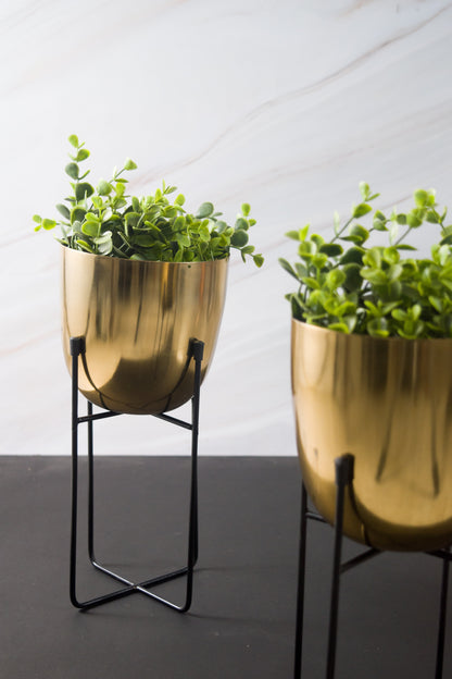 Gold Iron Planter (Set of 2)