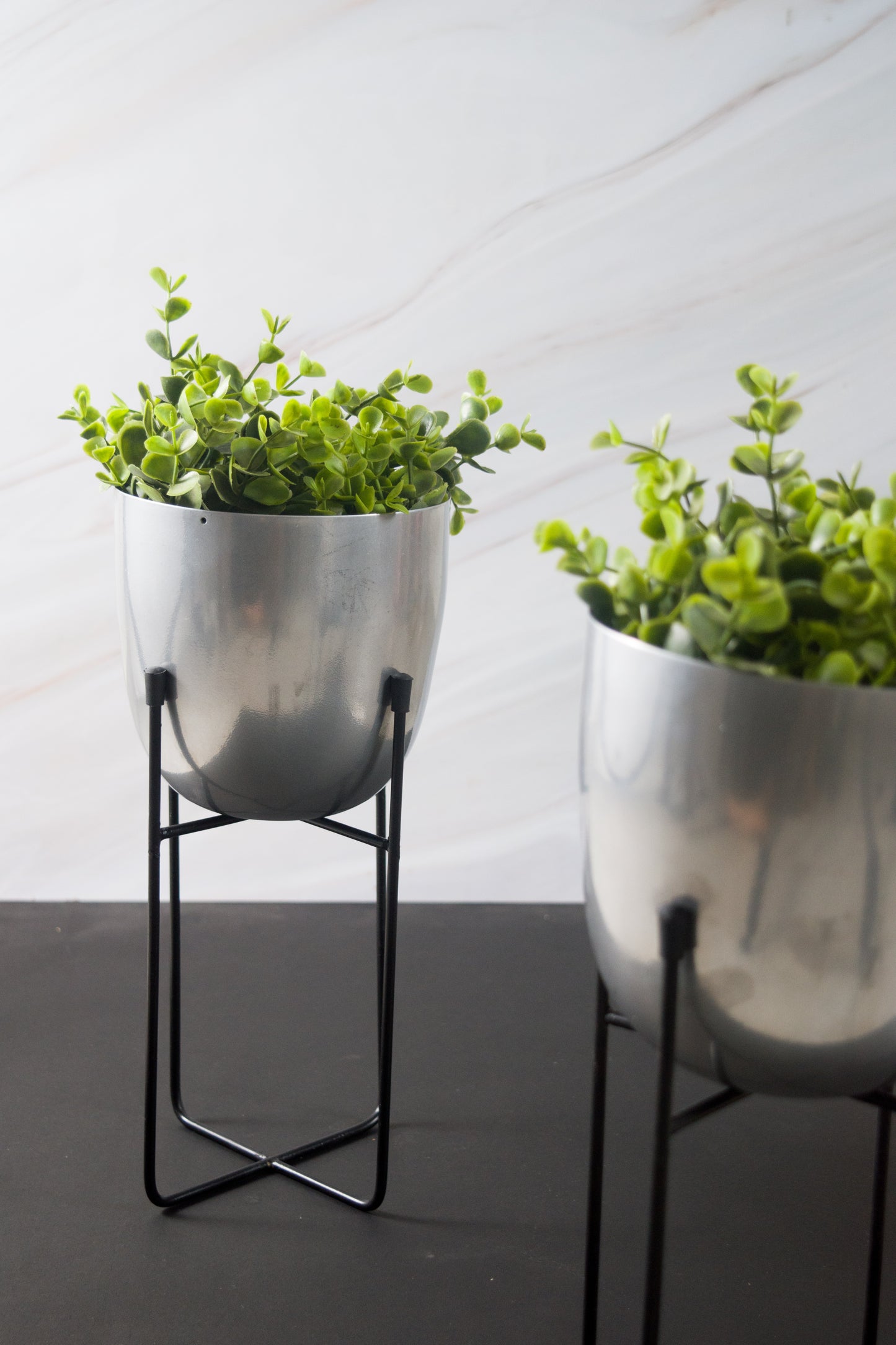 White & Gold Glass Vase (Set of 2)